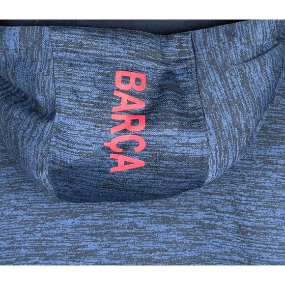 FCB FC Barcelona Pullover Hoodie Size Youth XL Blue - Picture 4 of 5